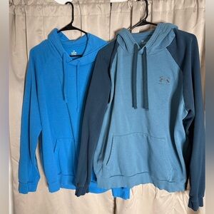 Under Armour Blue and Teal Hoodies
